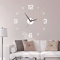 Large 3D DIY Silent Wall Clock Modern Frameless Wall Sticker Decor 4