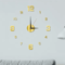 Large 3D DIY Silent Wall Clock Modern Frameless Wall Sticker Decor 5