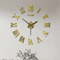 Large 3D DIY Silent Wall Clock Modern Frameless Wall Sticker Decor 7