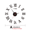 Large 3D DIY Silent Wall Clock Modern Frameless Wall Sticker Decor 11