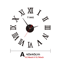 Large 3D DIY Silent Wall Clock Modern Frameless Wall Sticker Decor 11