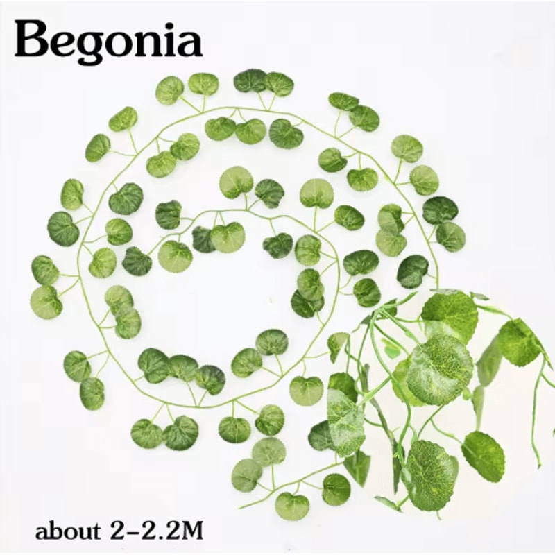 Artificial Rattan Hanging Ivy Plant Basket Lush Green Wall Garden Decor 4