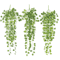 Artificial Rattan Hanging Ivy Plant Basket Lush Green Wall Garden Decor 13