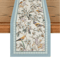 Blue Birds Blossom Linen Table Runner Elegant Floral Wedding Home Table Decor 0
