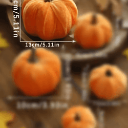 luxury velvet pumpkin decor elegant fall & halloween harvest accent