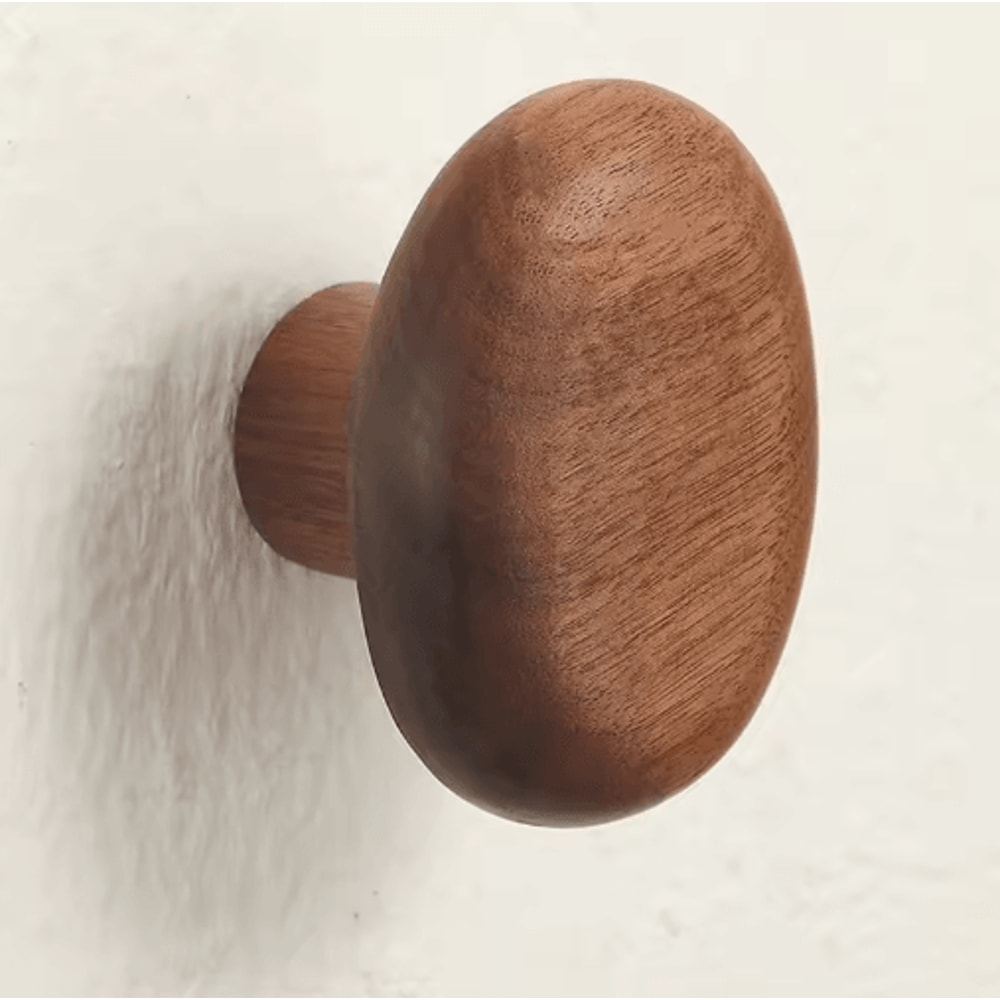 Minimalist Wooden Wall Coat Hooks Natural Entryway Key Hat Hanger Rack 11