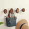 Minimalist Wooden Wall Coat Hooks Natural Entryway Key Hat Hanger Rack 12