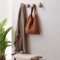 Minimalist Wooden Wall Coat Hooks Natural Entryway Key Hat Hanger Rack 13