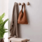 Minimalist Wooden Wall Coat Hooks Natural Entryway Key Hat Hanger Rack 13