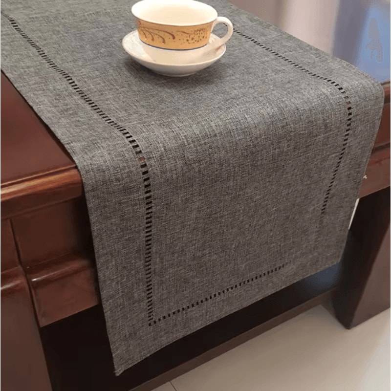 Basic Linen Style Table Runner Simple Elegant Dining Party Table Decor 0