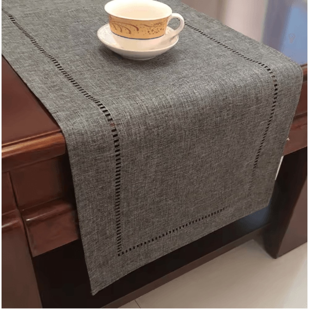 Basic Linen Style Table Runner Simple Elegant Dining Party Table Decor 9