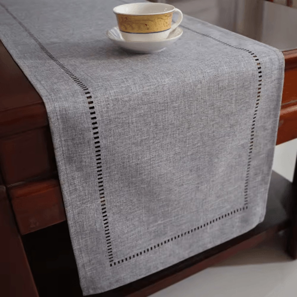 Basic Linen Style Table Runner Simple Elegant Dining Party Table Decor 4