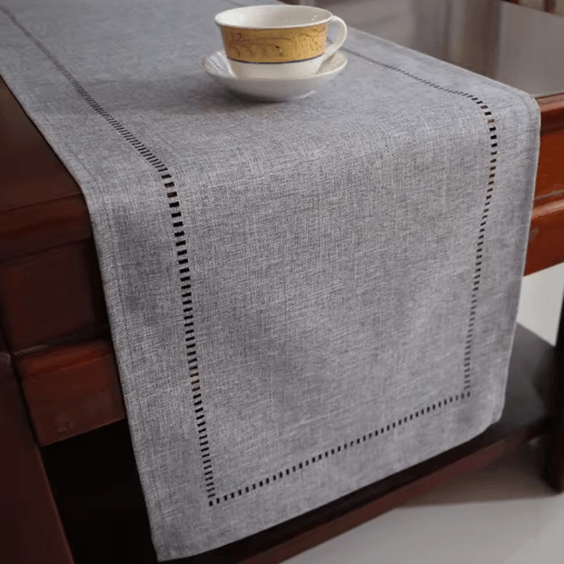 Basic Linen Style Table Runner Simple Elegant Dining Party Table Decor 4