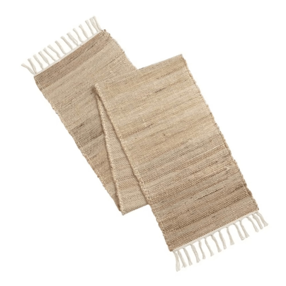 Natural Jute Tassel Table Runner Rustic Farmhouse Decor For Dining Events 3