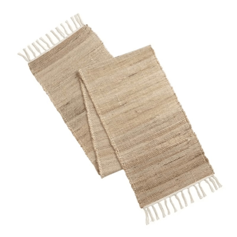 Natural Jute Tassel Table Runner Rustic Farmhouse Decor For Dining Events 3