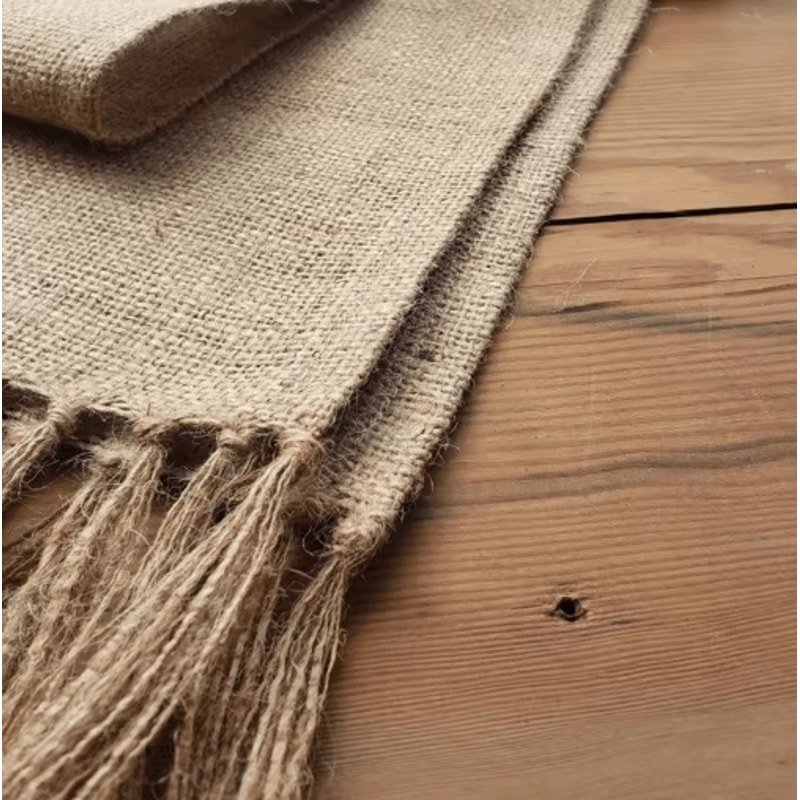 Natural Jute Tassel Table Runner Rustic Farmhouse Decor For Dining Events 4