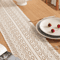 Boho Macrame Crochet Table Runner Vintage Farmhouse Beige Table Decor 7