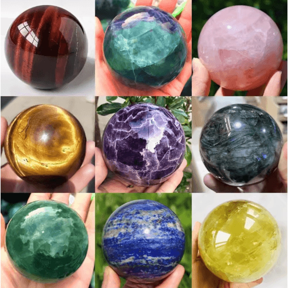 Natural Rose Quartz Crystal Sphere Polished Healing Ball For Reiki Home Decor 0