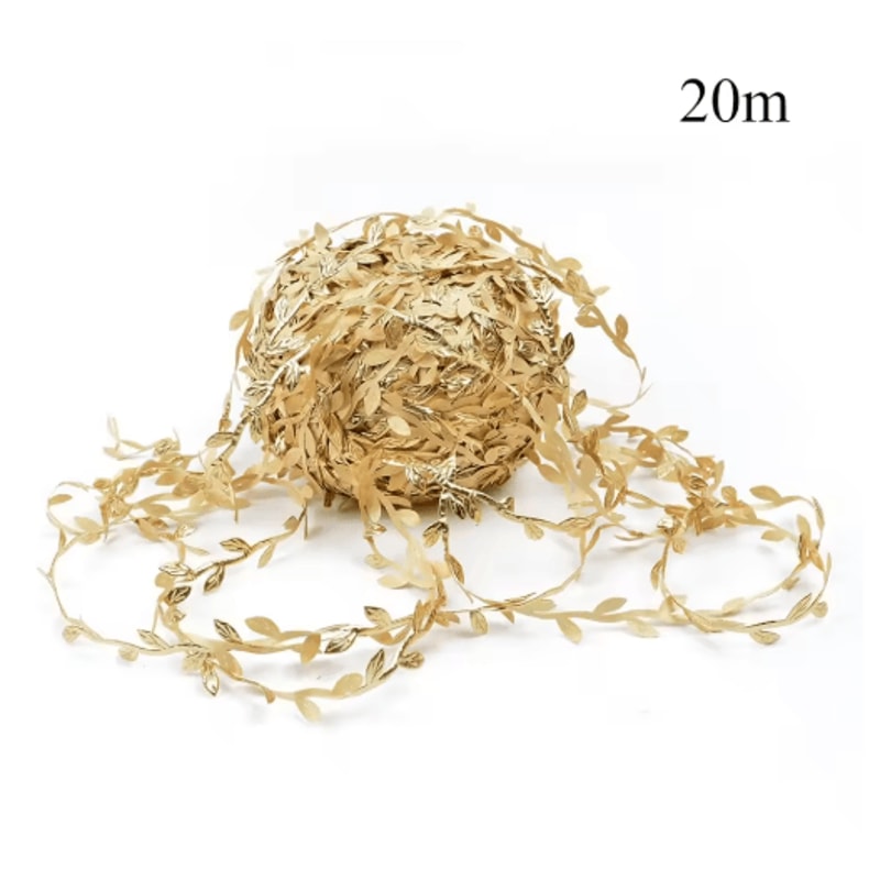 Artificial Green Leaf Vine Ribbon Flexible Garland For DIY Crafts Event Decor 1