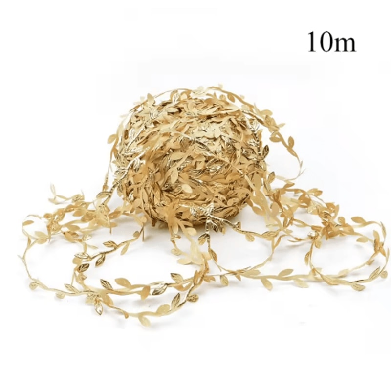 Artificial Green Leaf Vine Ribbon Flexible Garland For DIY Crafts Event Decor 2