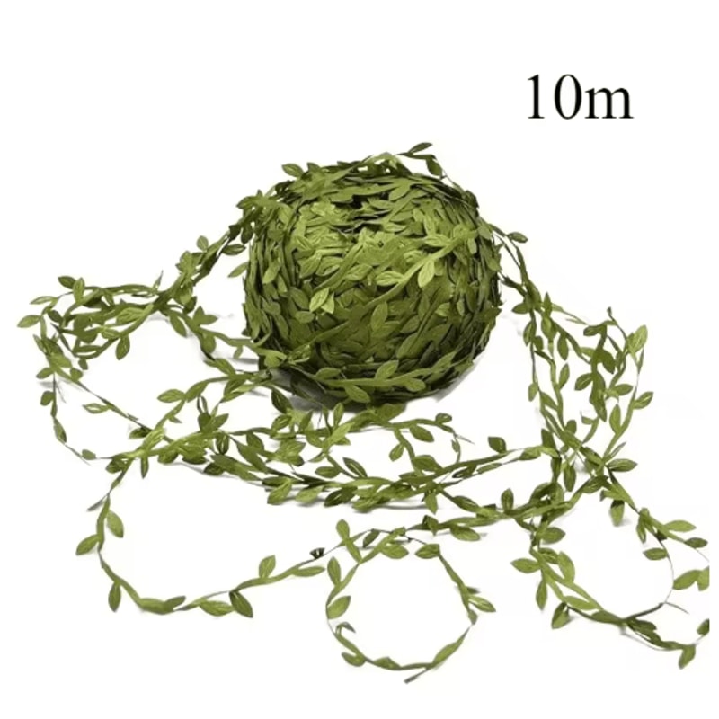 Artificial Green Leaf Vine Ribbon Flexible Garland For DIY Crafts Event Decor 5