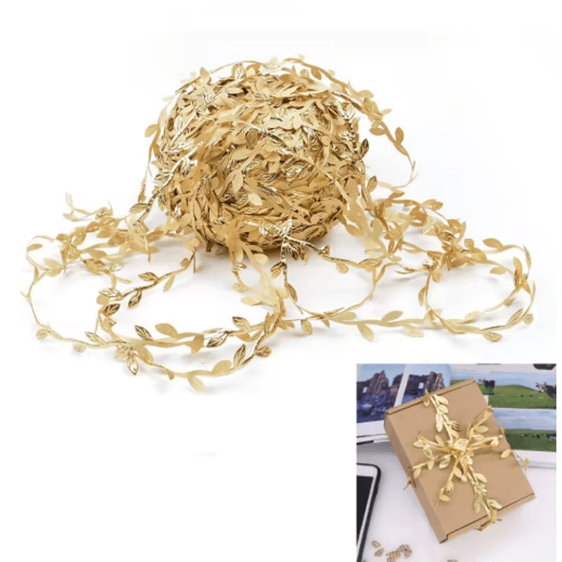 Artificial Green Leaf Vine Ribbon Flexible Garland For DIY Crafts Event Decor 6