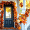 Artificial Maple Leaf Garland Autumn Vine Decor For Thanksgiving Halloween 14