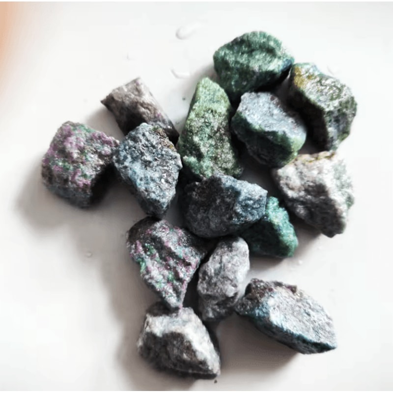 Natural Raw Gemstone Collection UV Reactive Emerald Sapphire Ruby Mineral Specimens 4