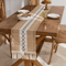 Boho Macrame Table Runner With Tassels Rustic Farmhouse Table Decor Accent 4