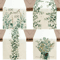 Eucalyptus Leaf Table Runner Fresh Botanical Green Table Decor For Spring Farmhouse Styling 0