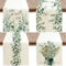 Eucalyptus Leaf Table Runner Fresh Botanical Green Table Decor For Spring Farmhouse Styling 0