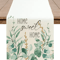 Eucalyptus Leaf Table Runner Fresh Botanical Green Table Decor For Spring Farmhouse Styling 3