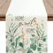 Eucalyptus Leaf Table Runner Fresh Botanical Green Table Decor For Spring Farmhouse Styling 8
