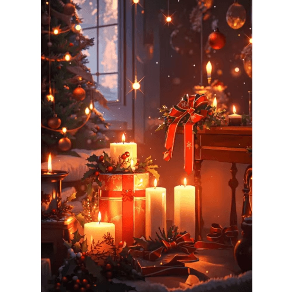 Classic Christmas Wall Art Canvas Santa Claus Tree Holiday Poster Decor 12