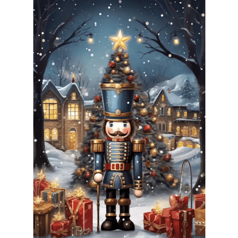 Classic Christmas Wall Art Canvas Santa Claus Tree Holiday Poster Decor 13