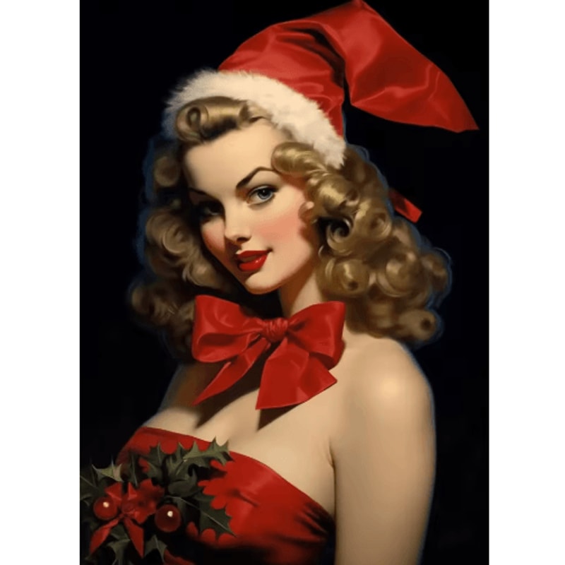 Classic Christmas Wall Art Canvas Santa Claus Tree Holiday Poster Decor 14