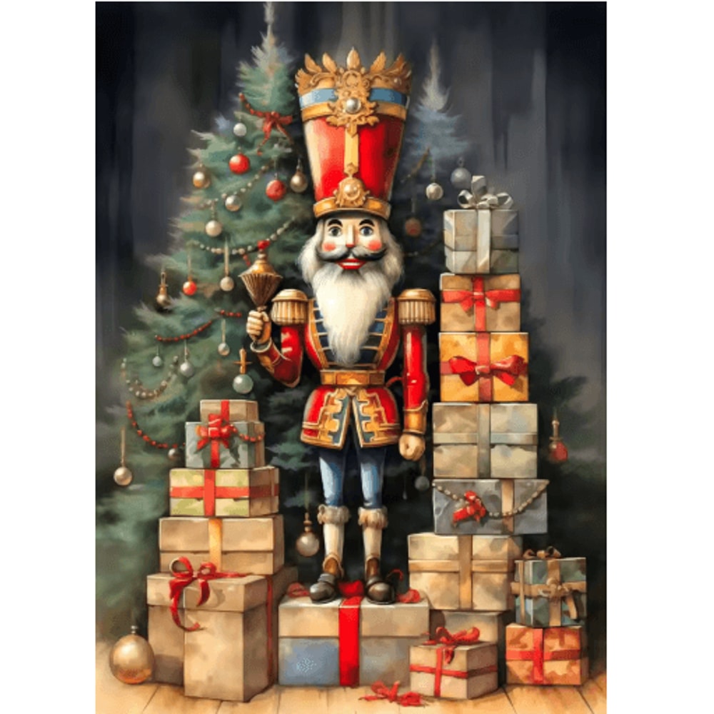 Classic Christmas Wall Art Canvas Santa Claus Tree Holiday Poster Decor 18