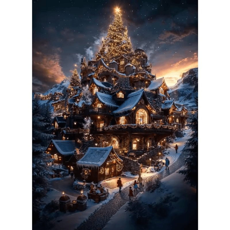 Classic Christmas Wall Art Canvas Santa Claus Tree Holiday Poster Decor 5