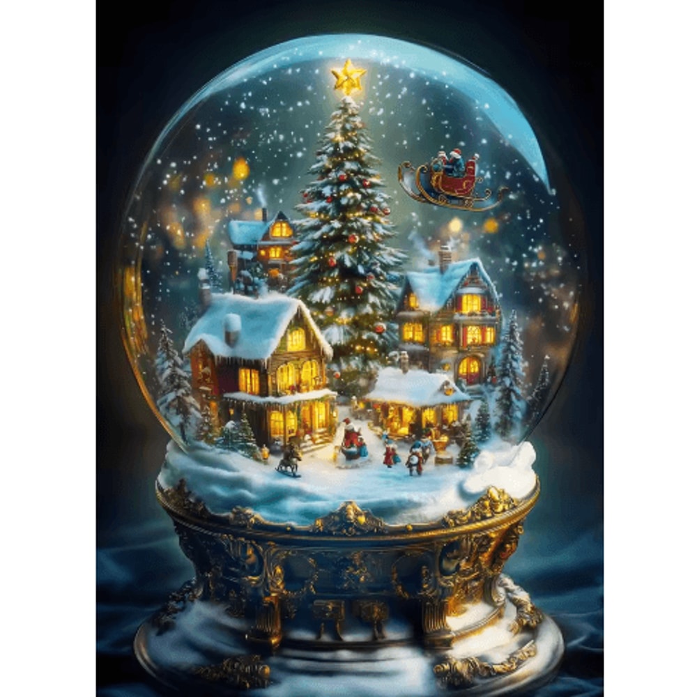 Classic Christmas Wall Art Canvas Santa Claus Tree Holiday Poster Decor 8