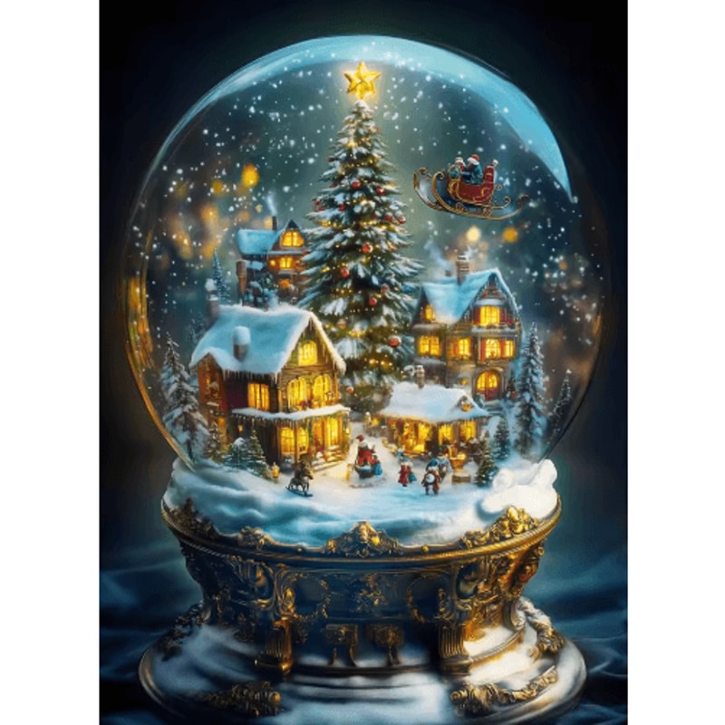 Classic Christmas Wall Art Canvas Santa Claus Tree Holiday Poster Decor 8