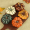 Artificial Pumpkin Decor Set Festive Fall Table DIY Craft Ornaments For Thanksgiving 6
