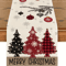 Retro Plaid Christmas Table Runner Cozy Winter Holiday Dining Decor Accent 2