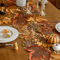 Embroidered Maple Leaf Table Runner Rustic Autumn Farmhouse Thanksgiving Decor 8