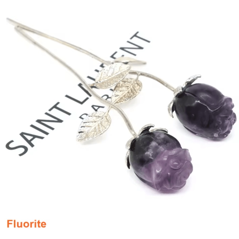 HandCarved Rose Quartz Crystal Rose Romantic Healing Gemstone Gift Home Decor 10