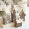Wooden Christmas House Ornament Rustic Mini Log Cabin Tree Pendant Decor 0