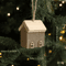 Wooden Christmas House Ornament Rustic Mini Log Cabin Tree Pendant Decor 3