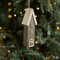 Wooden Christmas House Ornament Rustic Mini Log Cabin Tree Pendant Decor 5