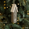 Wooden Christmas House Ornament Rustic Mini Log Cabin Tree Pendant Decor 5