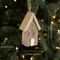 Wooden Christmas House Ornament Rustic Mini Log Cabin Tree Pendant Decor 9