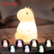 Cute Pear Duck Night Light 7Color Touch Control USB Rechargeable Silicone Lamp 1